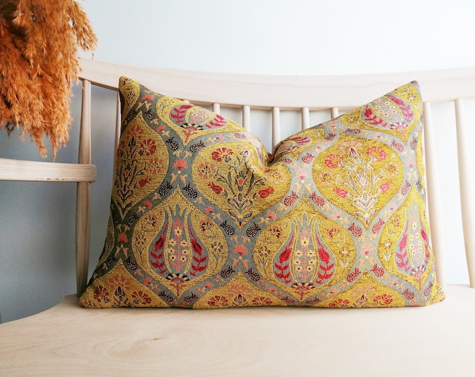 16x24 Mustard Yellow Decorative Pillow Cover Yellow Throw Etsy