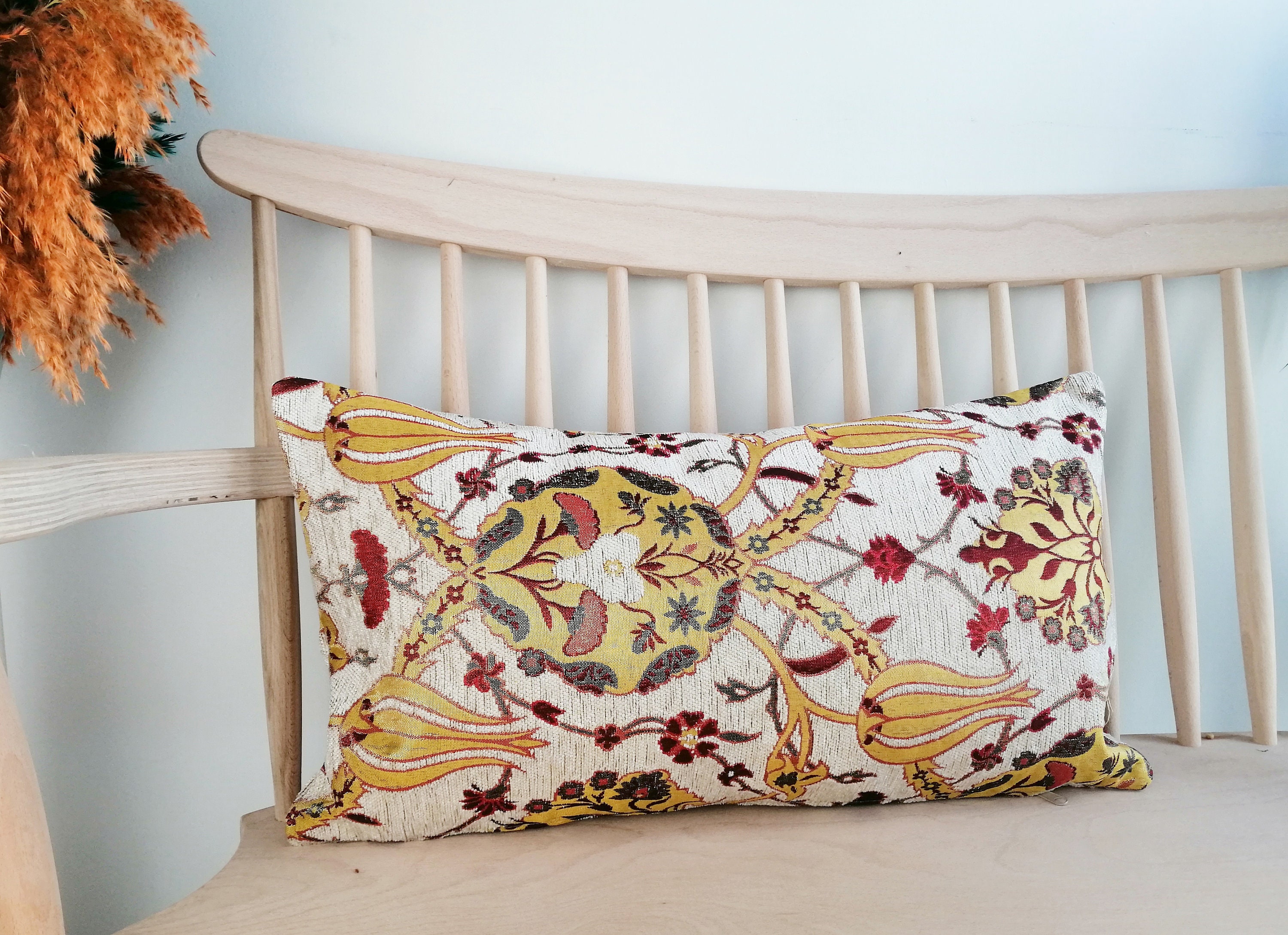 Cubierta de almohada lumbar decorativa floral blanca almohada | Etsy