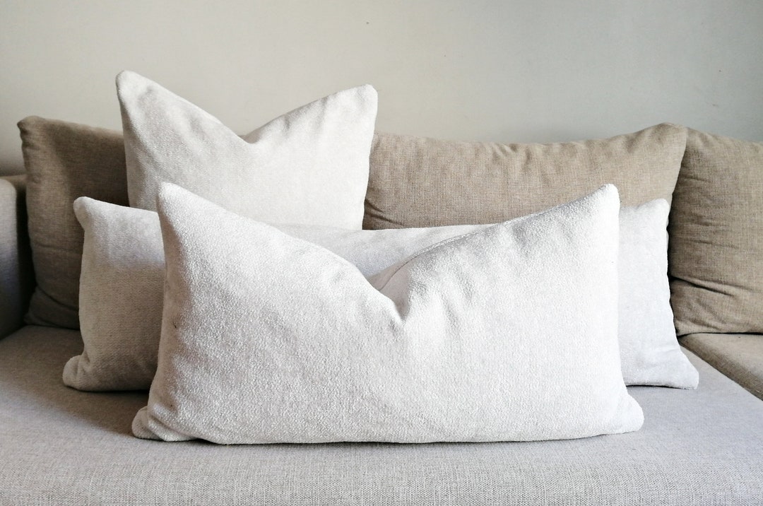 12x24 White Lumbar Pillow White Throw Pillow White Sham Pillow Etsy