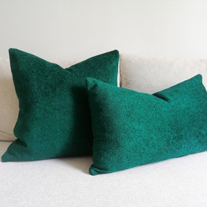 Green Soft Boucle LUMBAR Pillow Double Sided Boucle Throw Pillow Green Lumbar Pillow Green Throw  Pillow Cover Long Lumbar Pillow