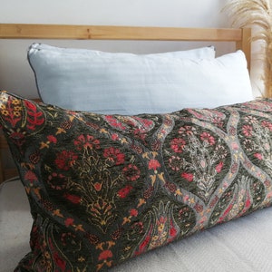 20x54 Body Pillow Cover Green Long Lumbar Pillow Turkish Lumbar Pillow Decorative Lumbar Pillow Cover  All Custom Sizes Decorative Pillows
