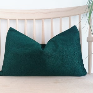 Emerald Green Boucle Decoratiev Lumbale Pilllow Cover - 12x20, 12x24,16x24,16x28,16x30, Lenden kussensloop luxe lendenkussens
