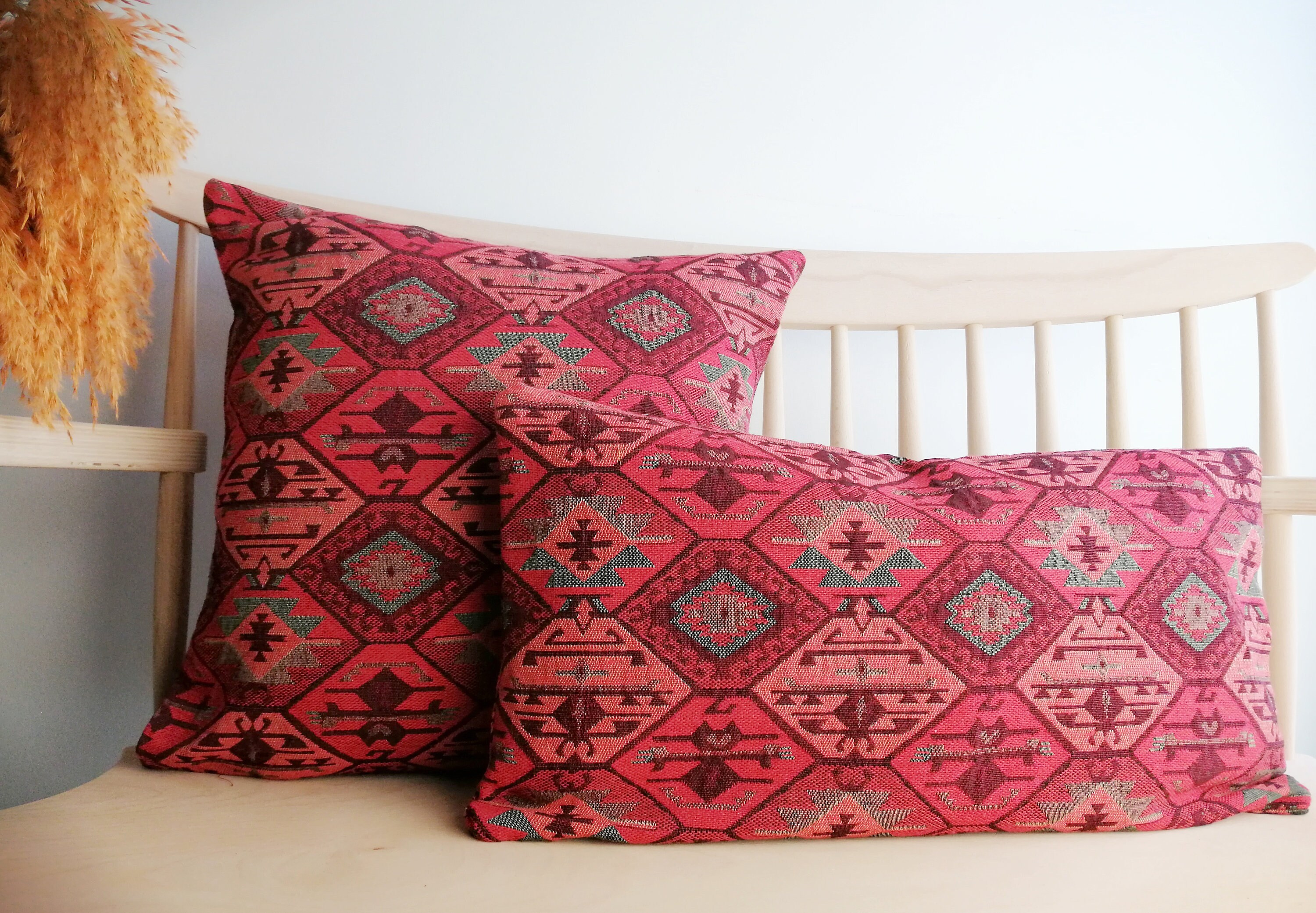 Red lumbar pillows sale