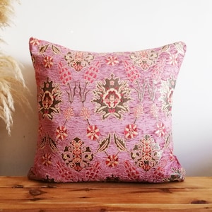 Pink Throw Pillows Decorative Custom Size Pink Pillow Turkish Pillow Cover Kilim Pillow Velevt Pillow