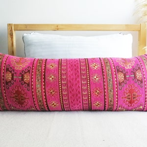20x54 Body Pillow Cover Pink Long Lumbar Pillow Turkish Lumbar Pillow Decorative Lumbar Pillow Cover  All Custom Sizes Decorative Pillows