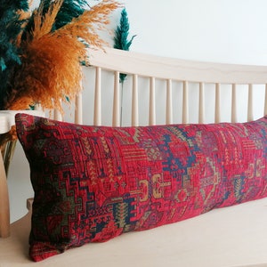 Dark red decorative pillows sale