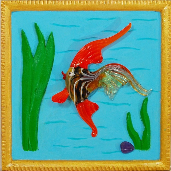 Items Similar To NEW Painting A Magic Fish Wall Art Acrylic 