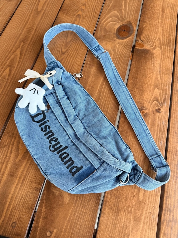 Disneyland denim 3 pocket fanny pack