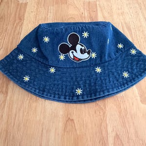 Denim Mickey Bucket Hat - Etsy display picture 3