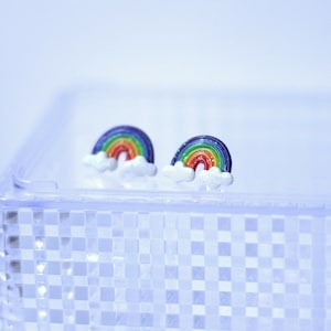 Pendientes de arcoíris brillantes