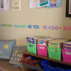 Playroom or Classroom Positive Quotes Decals for Wall