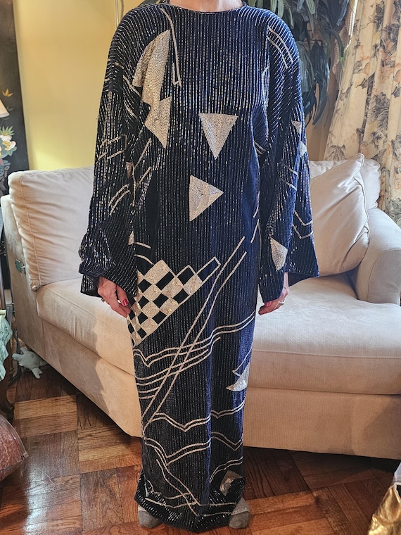 Gatsby Party Judith Ann Gown// Sequin beaded Art Deco style