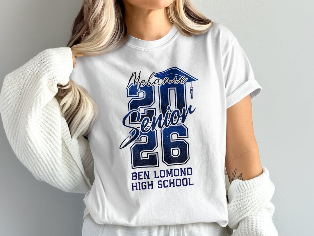 Custom High School Senior Name Tshirt, Class of 2025 College Graduation ...