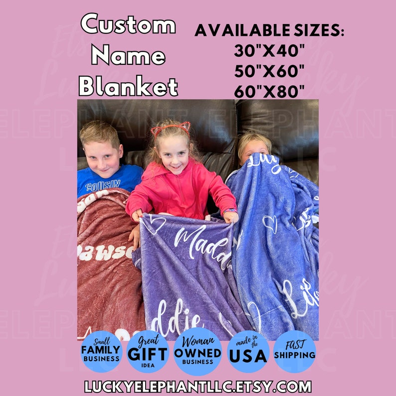 Personalized Blanket for Grandma Custom Fleece Gift From Grandson Minky