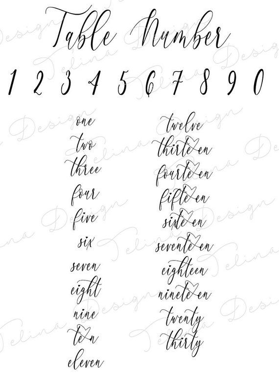 Free Free 186 Wedding Table Numbers Svg SVG PNG EPS DXF File