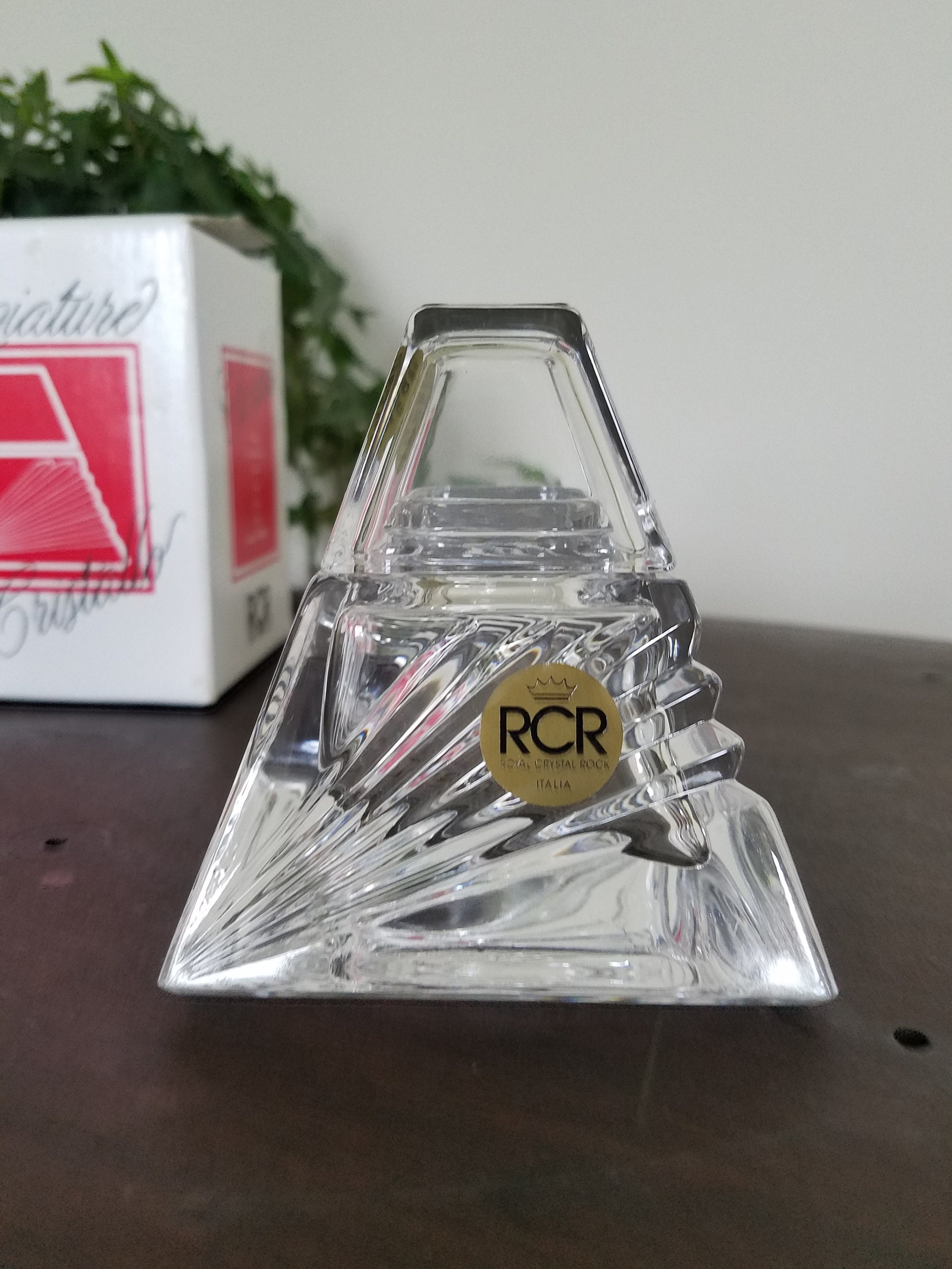 RCR Miniature di Cristallo Crystal Pyramid Jar Italia Etsy