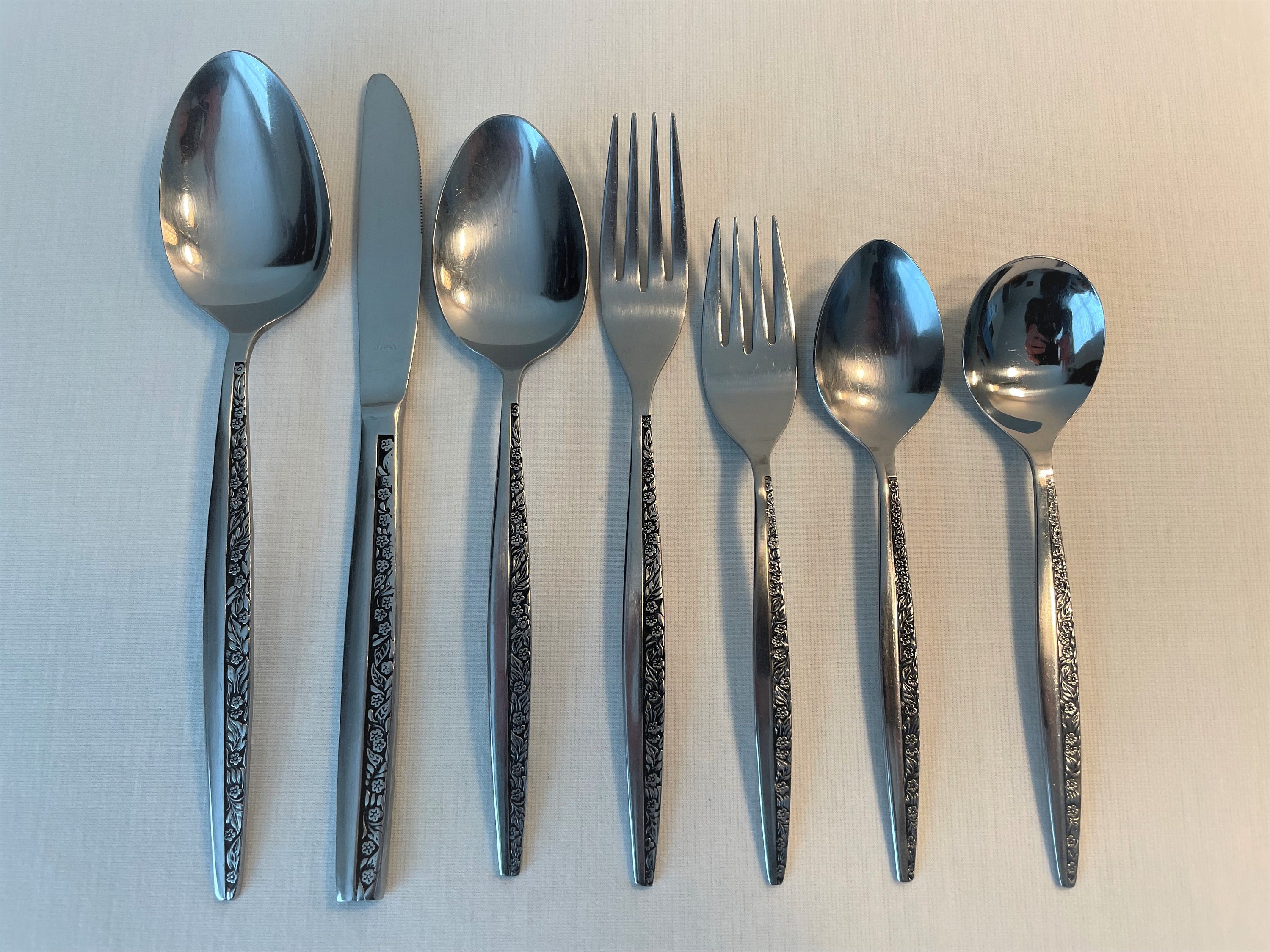 Mid Century Coventry Bouquet Stainless Flatware Replacements Kitchen
