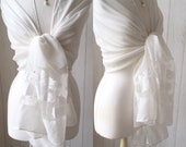 White Pashmina Butterflies Shawl White Faux Pearls Shawl Silk Wrap Wrap Shawl Scarf Brides Bridesmaids Weddings Races Gift Idea