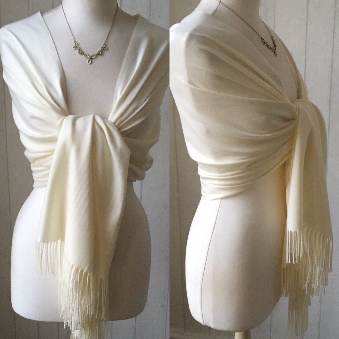womens cream shawl
