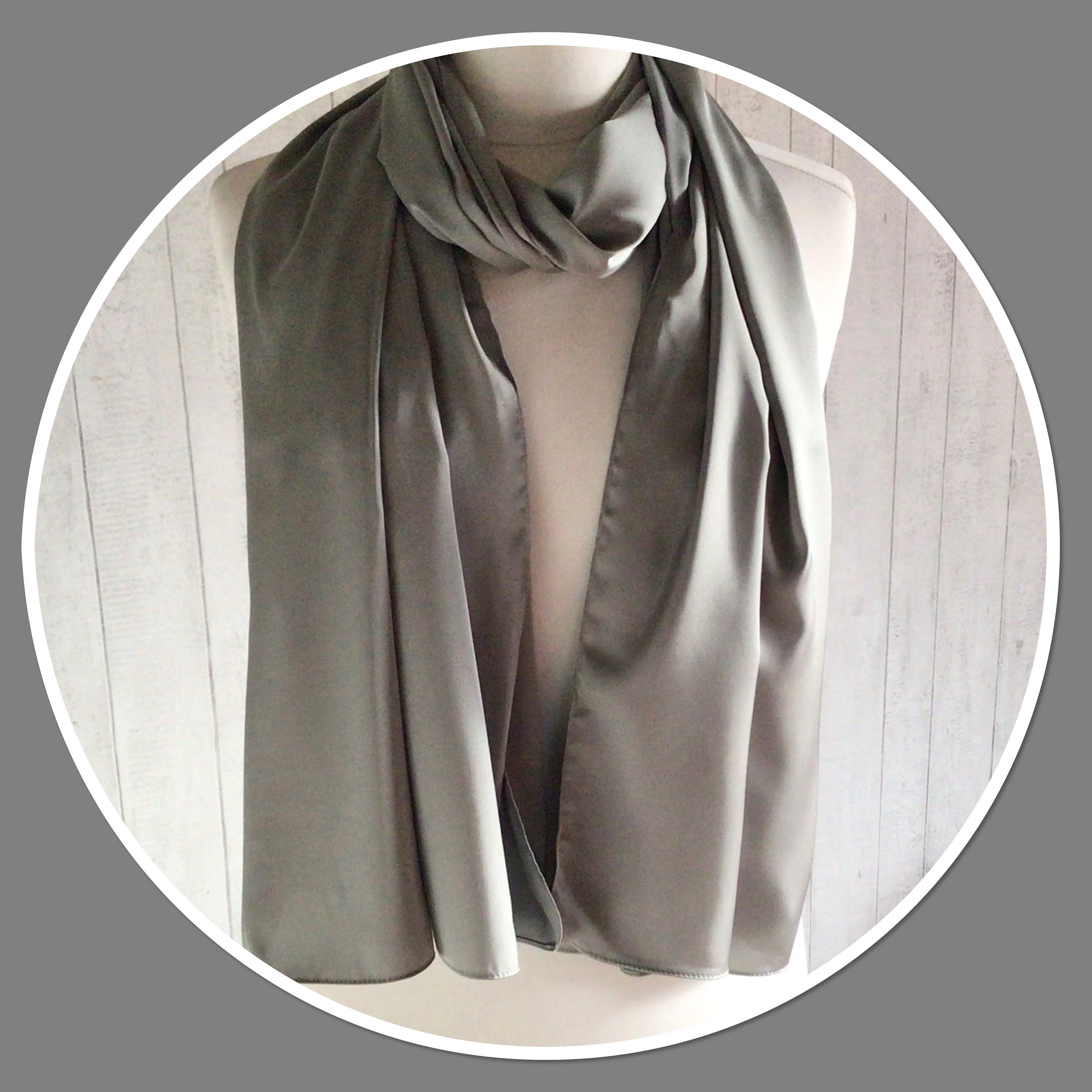 shawl satin grey