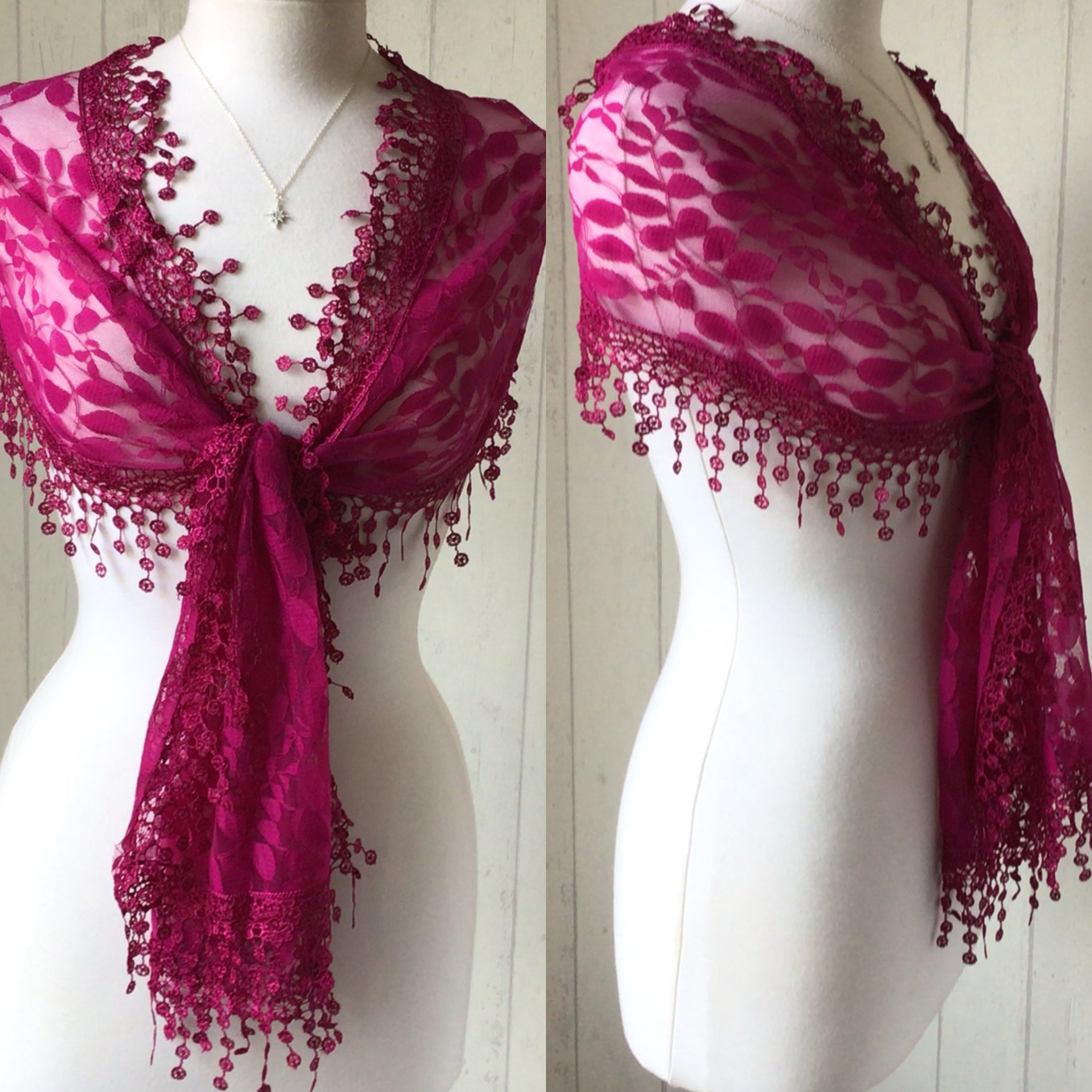 cerise pink shawl