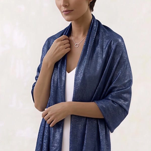 Pashmina Navy Pattern - Etsy UK