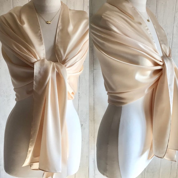 Cream silk shawl best sale