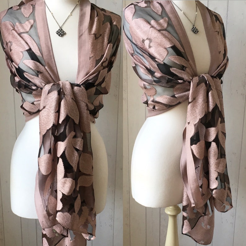 Sheer Silk Touch Viscose Style Scarf/Shawl Wedding and Formal Party Wrap