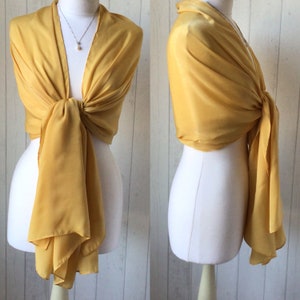 Mustard Yellow Silk Shawl / Mustard Yellow Wrap Silk Shawl / Mustard Yellow Silk Wrap / Mustard Yellow Pashmina /Yellow Wedding / Silk Gifts