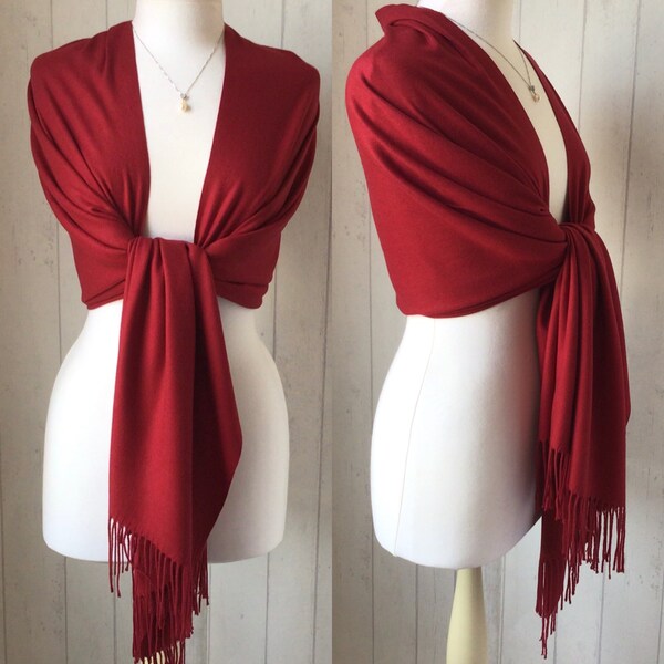 burgundy wraps and shawls