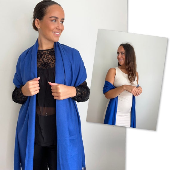 Royal Blue Shawl Shawl/ Blue Pashmina/ Blue Shawl/royal Blue - Etsy