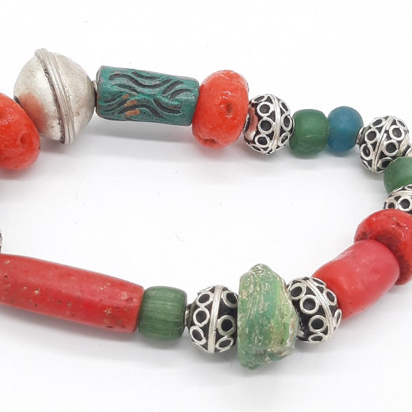 Hebron / Karneol / Achat / Berbersilber / Mali Clay Beads / UNIKAT Schmuck