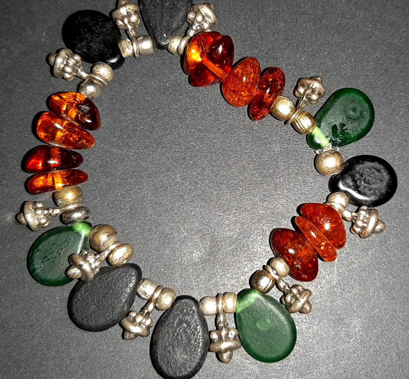 Pulsera mágica / ámbar / campanas de plata de Marruecos / Etsy