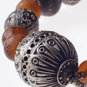 Krobo/Hebron Powderglas/Berber Bead/Nickel Silver/Alpaka Silver/Marrakech/Medina/Morocco/Unique ETHNO Creation image 7