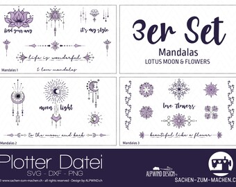 Plotter-Datei "Mandalas" (3er-Set)