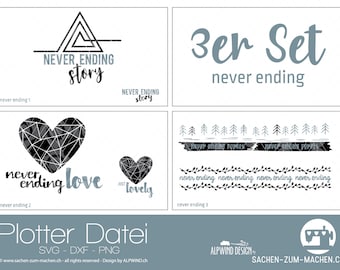 Cutting File "never ending" (bundle of three)