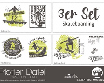 Cutting File "skateboarding" (bundle of three)