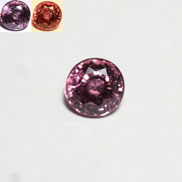 Rare Pink Pastel Pyrope Colour Shift Garnet 1.67ct Tanzania 7x7mm