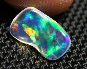 Perfect Jewellery Setting or Unique Gift Stunning Welo Opal 4.43Ct Natural Ethiopian FireBlack Smoked Gem