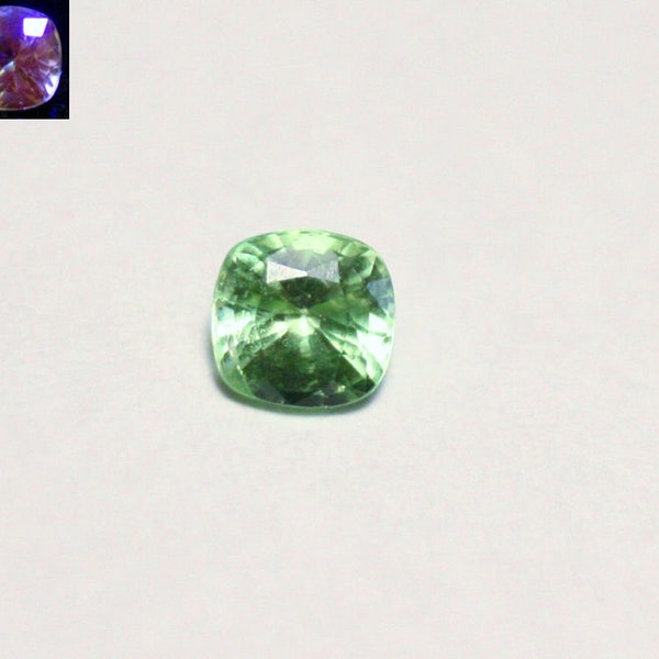 Merelani Mint Grossular Garnet 0.38ct Rare Faceted Garnet Fluorescent Gem 4x4mm