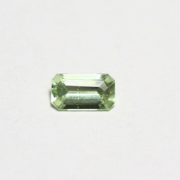 Merelani Mint Grossular Garnet 0.35ct Rare Green Faceted Fluorescent Gem 6x3mm