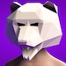 PDF Templates, paper mask, Bear Mask, Papercraft, 3d paper, PDF template, Pattern Mask, Paper masks, Low poly, animal, masks, costume, Home
