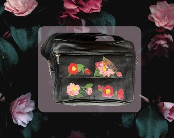 Hand-painted leather bag with choice of designs