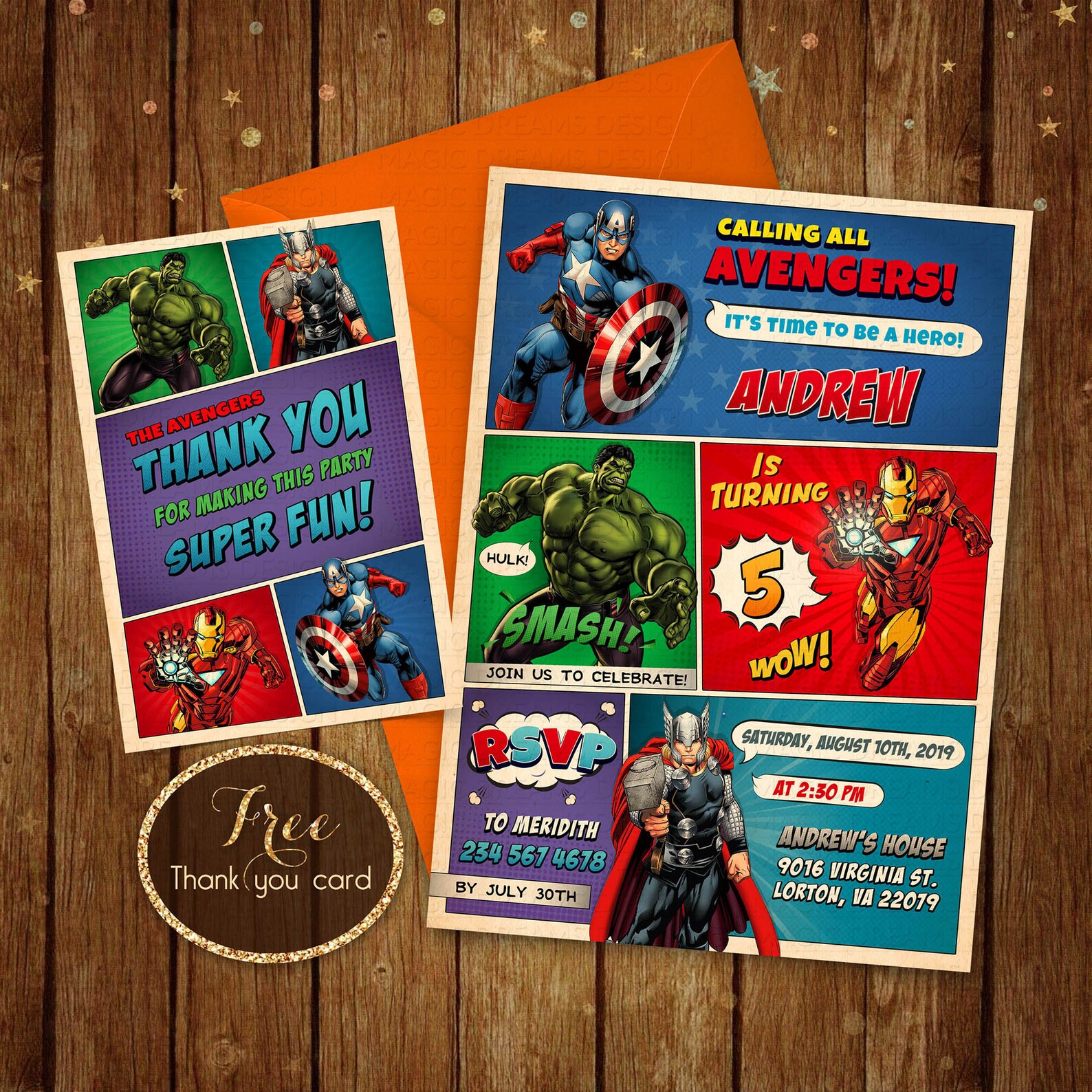 Avengers Birthday Invitation Printable Avengers Invitations Etsy