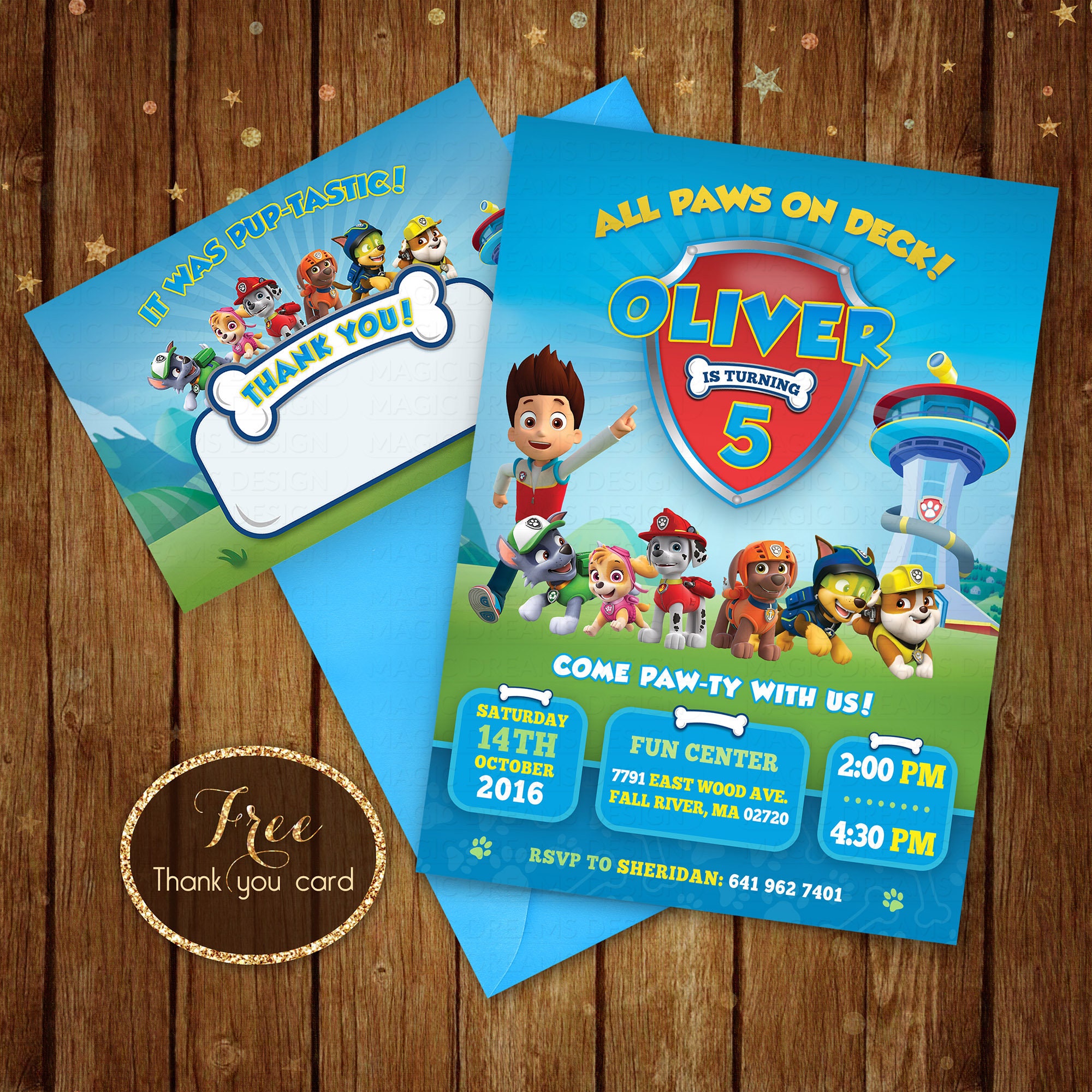 Printable Paw Patrol Birthday Invitation - Paw Patrol Boy Party Invit…