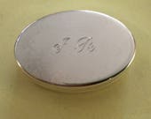 Stunning continental silver (800) oval pillbox trinket box antique 1199