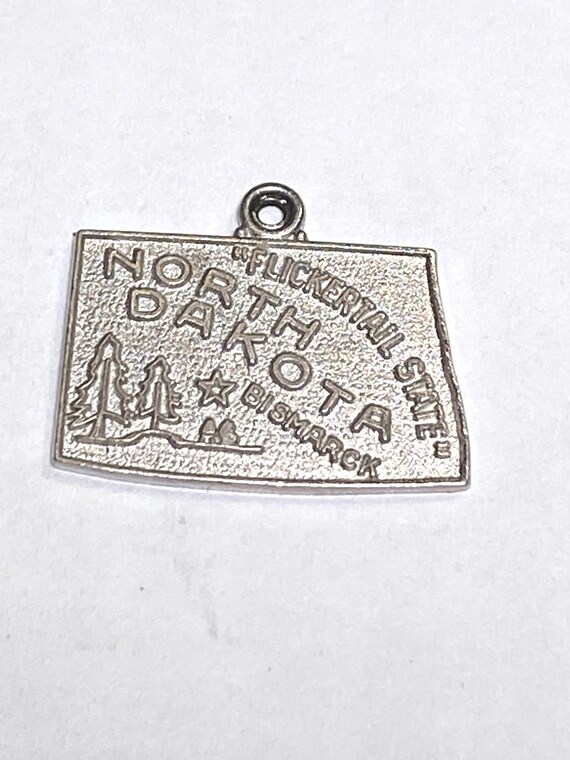 South Dakota State Charm Antiqued Sterling Silver South Dakota State Charm Antiqued Sterling Silver