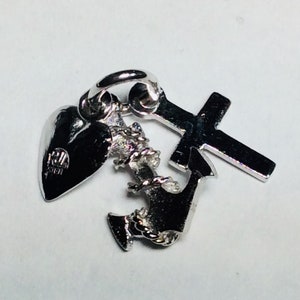 Sterling silver Faith Hope and Charity charm vintage # 1503