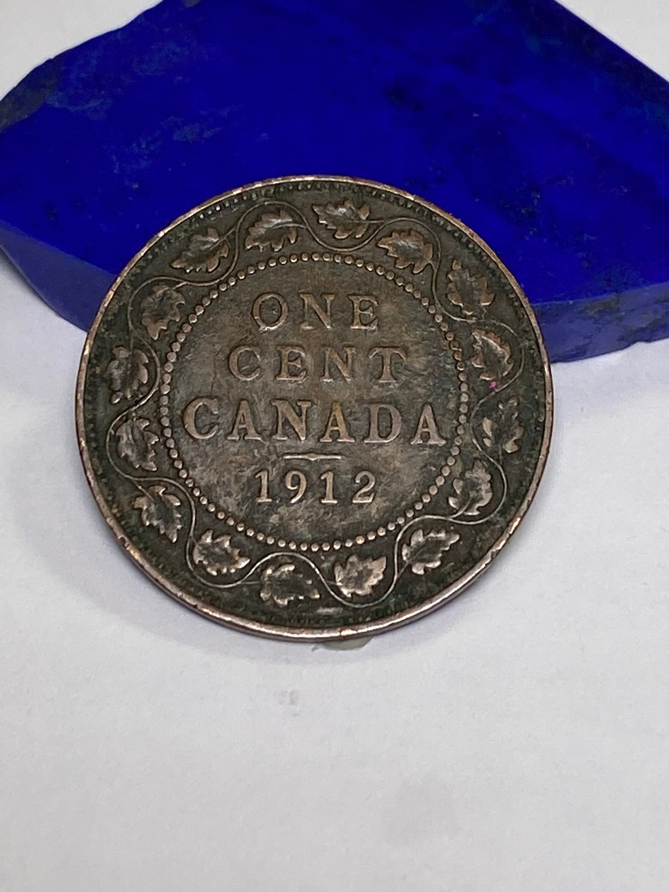 1912 Canada one Penny Cent Edwardian coin # 7035