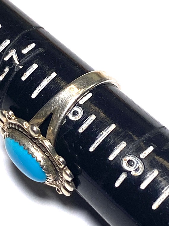 Sterling Silver Turquoise Ring US Size 8 Vintage # 4120 - Etsy